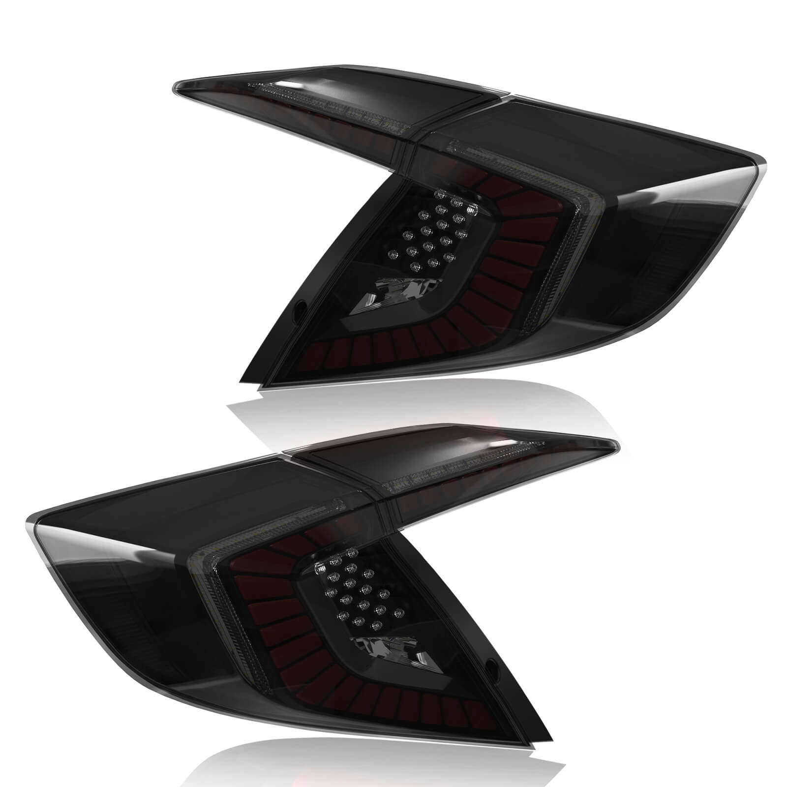OKSIWA Sequential LED Tail Lights Compatible with Honda Civic 10th Gen Sedan 2016-2021, Not for Hatchbacks, Starting Animated Tail Light Assembly, Parking Light, Brake Turn Signal Lights, Reverse Lights