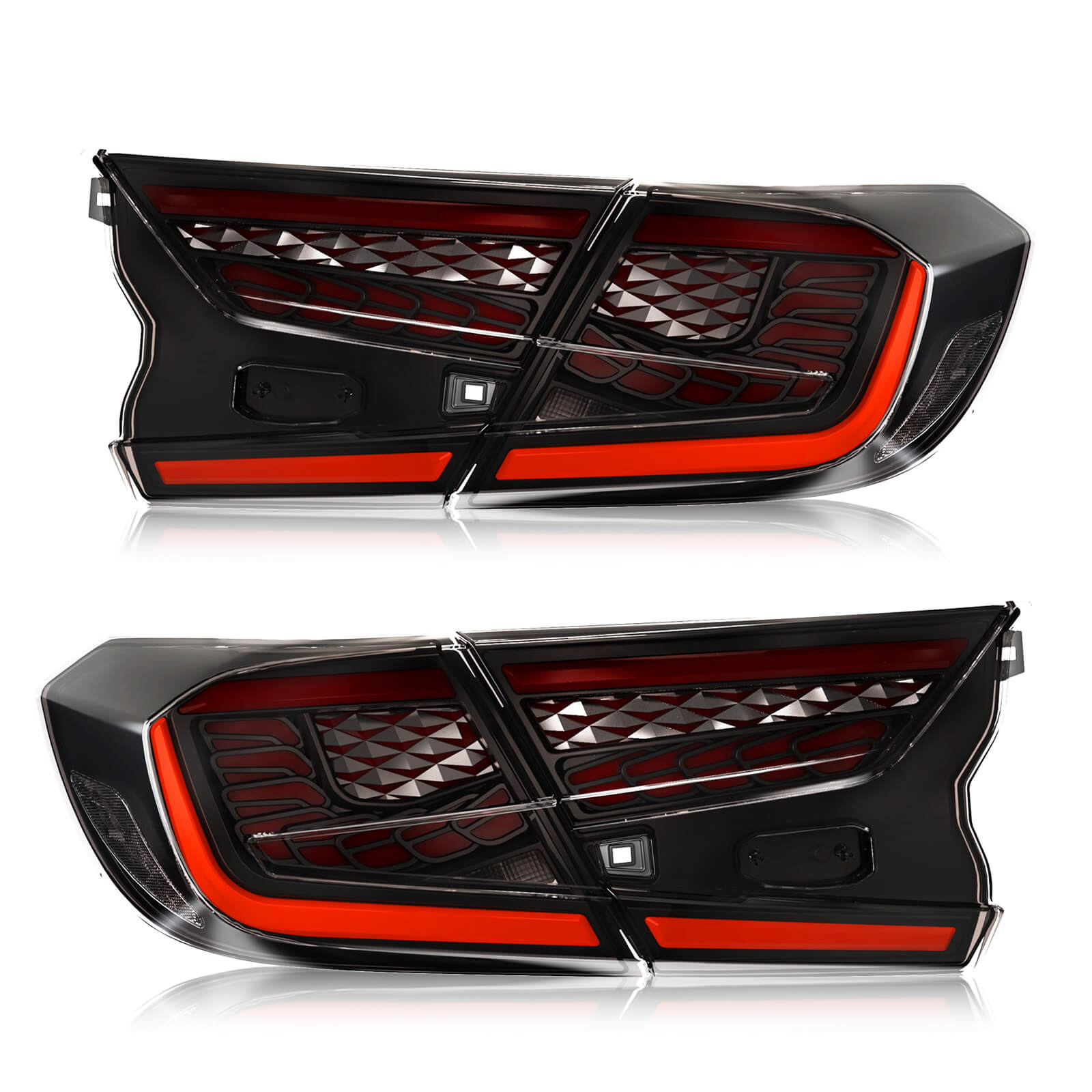 OKSIWA Full LED Tail Lights for Honda Accord 2018-2022(10th & 10.5th Gen) Rear Lights with Start-Up Animation, Turn Signals, Brake Lights, and Reverse Lights