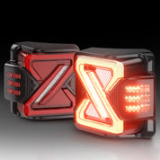 OKSIWA LED Tail Lights Fit For 2007-2018 Jeep Wrangler JK JKU Sport/Sahara/Rubicon, with Starting Dynamic Animation,Unique Shaped Design