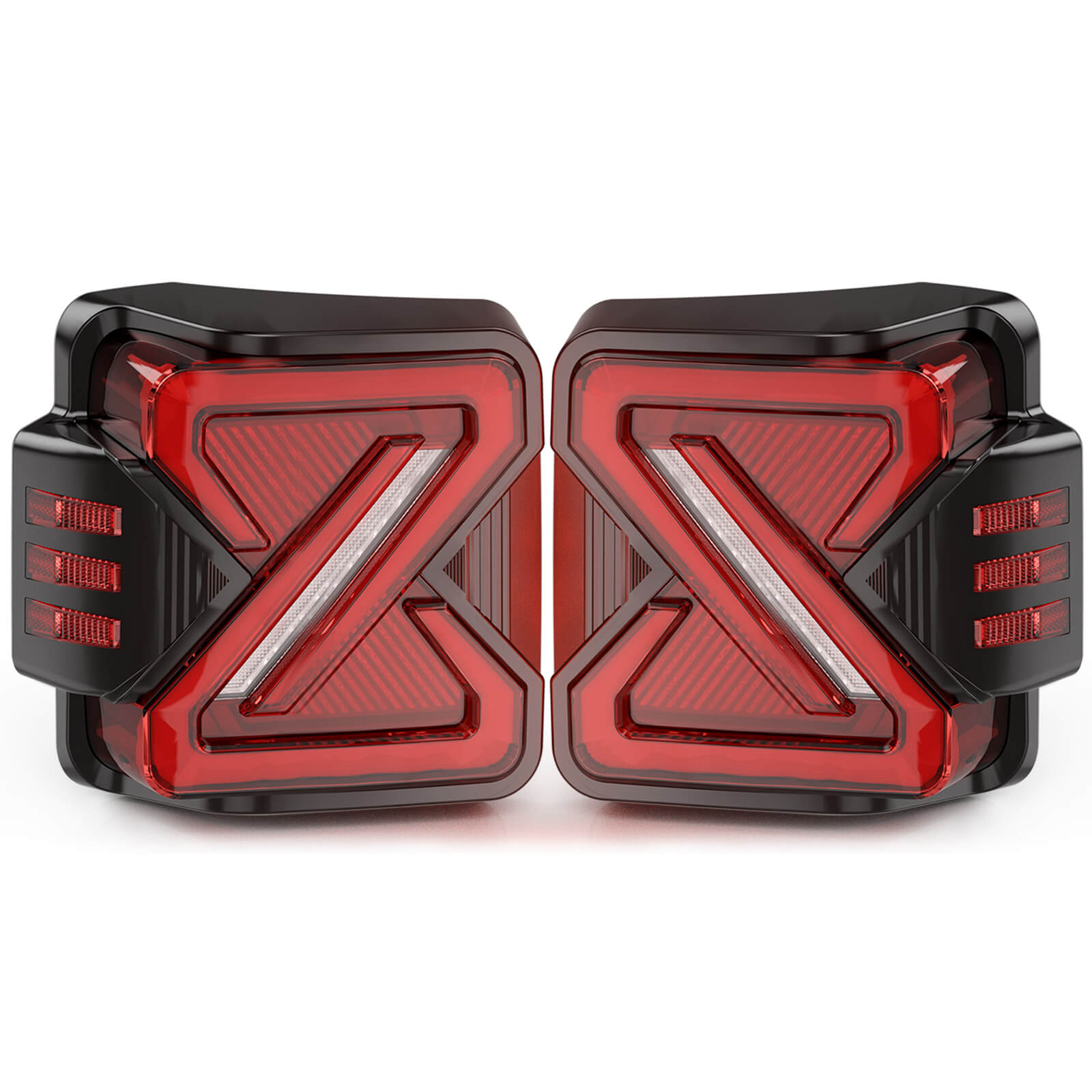OKSIWA LED Tail Lights Fit For 2007-2018 Jeep Wrangler JK JKU Sport/Sahara/Rubicon, with Starting Dynamic Animation,Unique Shaped Design