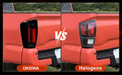 OKSIWA Full LED Tail Lights for 2016-2023 Toyota Tacoma with Smoked Lens & Dynamic Starting Animation (1 Pair)