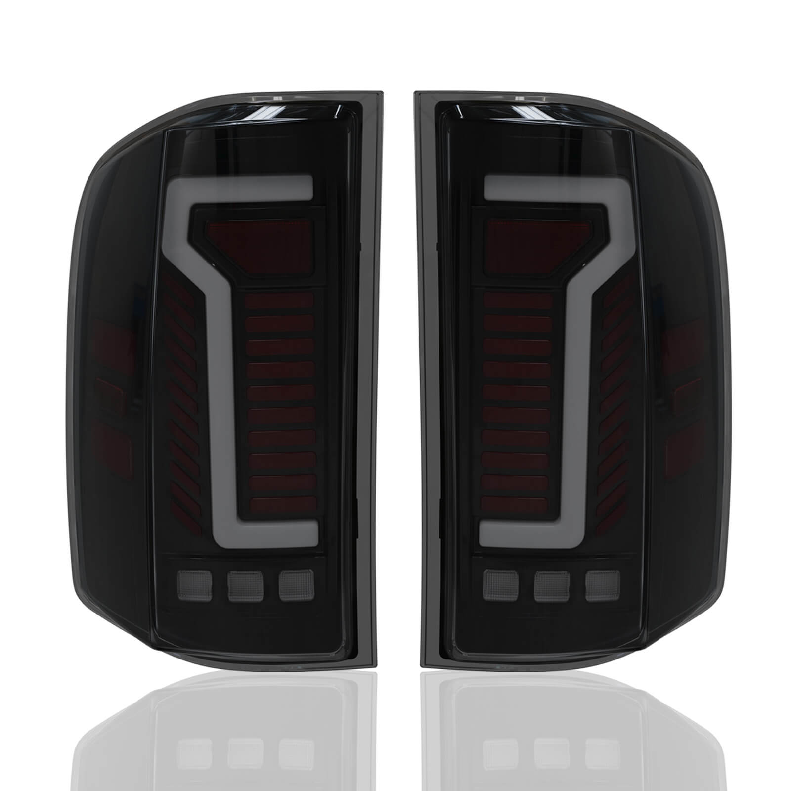 OKSIWA Sequential Led tail lights for 2007-2013 Chevy Silverado 1500 2500HD 3500HD Starting Animated Rear Light Assembly, Dynamic Turn Signal,Brake Light,Reverse Light Smoked