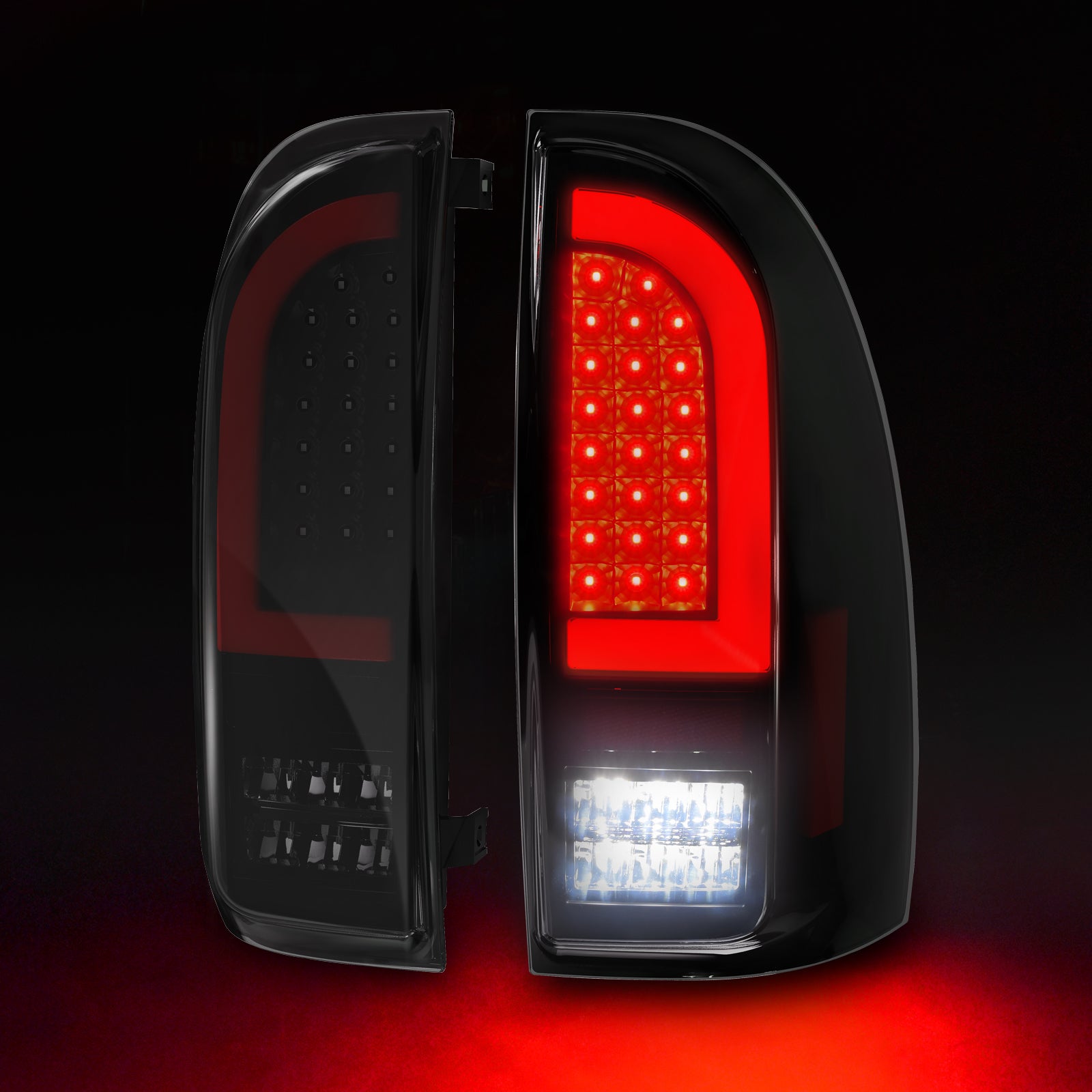 OKSIWA Full Led Tail Lights for Toyota Tacoma 2005-2015 Rear Light Assembly, Turn Signal,Brake Light,Reverse Light Smoked