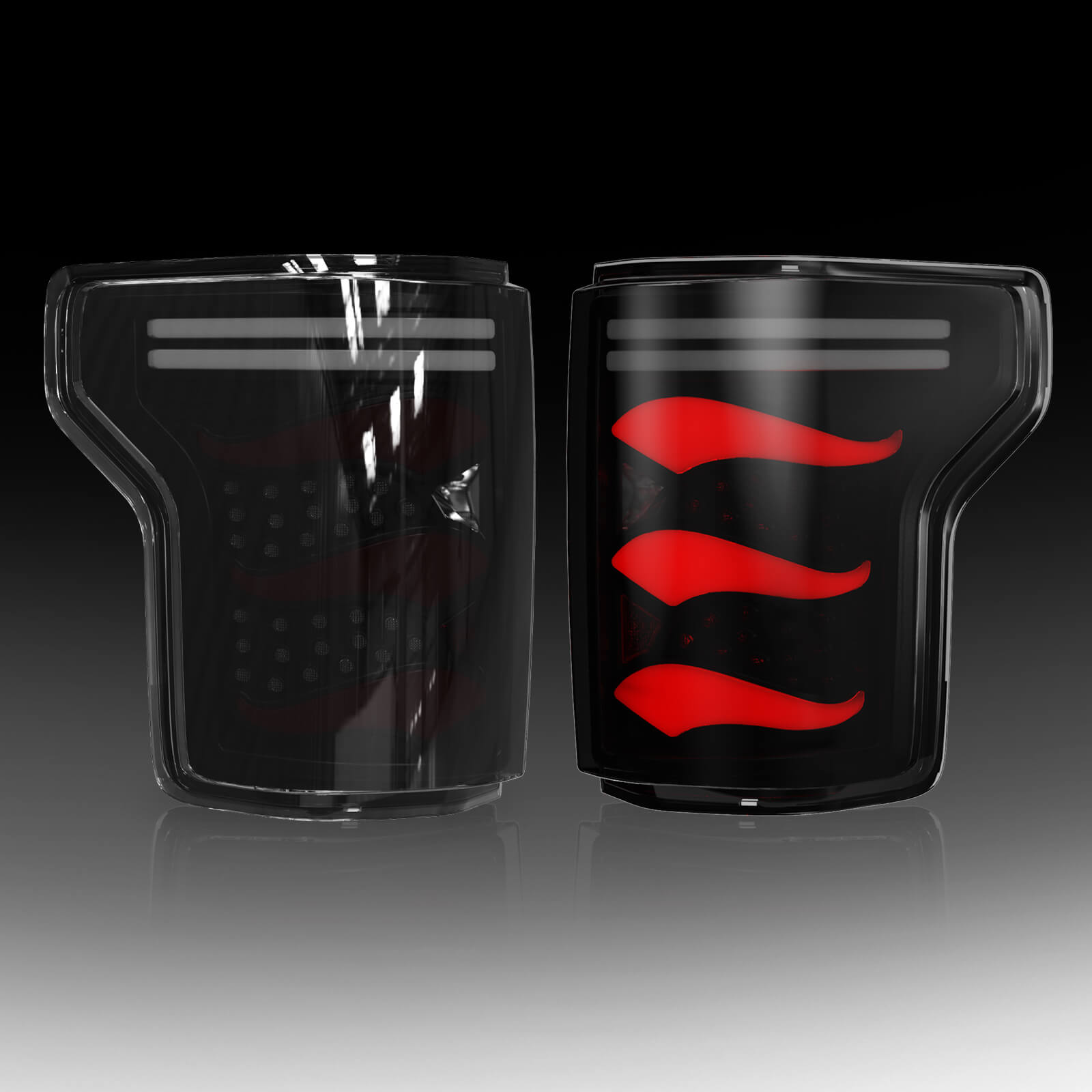 Oksiwa LED Tail Light for 2015-2020 Ford F150 with Smoked Lens (1 pair)