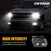 OKSIWA LED Fog Lights for 2003-2007 Chevy Silverado, 2002-2006 Avalanche (1 pair)