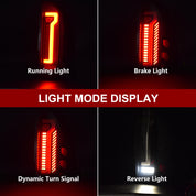 Oksiwa LED Tail Light Assembly Fit for 2005-2015 Toyota Tacoma,Starting Animated Rear Lamp Assembly with Dynamic Turn Signal,Brake Light,Reverse Light