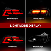 Oksiwa LED Tail Lights for 2017-2022 Tesla Model 3, Model Y with Smoked Lens