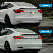 Oksiwa LED Tail Lights for 2017-2022 Tesla Model 3, Model Y with Smoked Lens