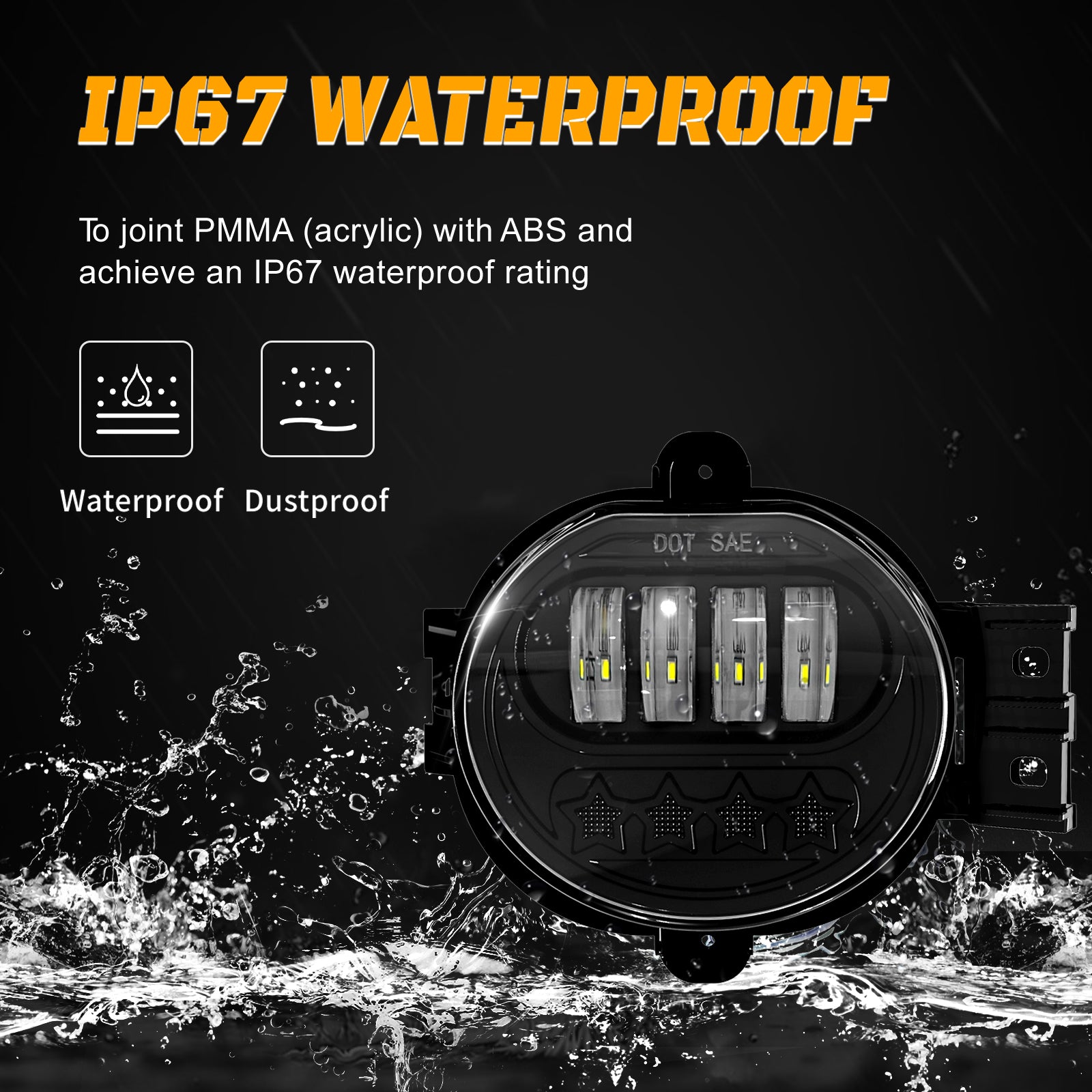 LED Fog Lights for Dodge 2002-2008 Ram 1500, 2003-2009 Ram 2500 3500 Pickup 2004-2006 Durango Upgrade and Modified 1 Pair Led Fog Lamp