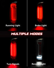 Oksiwa Full LED Tail Lights for Chevrolet Colorado 2015-2022 Rear Light Assembly, Running Lights,Turn Signals, Brake Lights, Reverse Lights, Driver & Passenger Side - Smoked