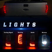 OKSIWA Sequential Full Led Tail Lights for Ford F250 F350 F450 2008-2016 Starting Animated, Dynamic Turn Signal,Brake Light,Reverse Light Smoked Rear Light Assembly