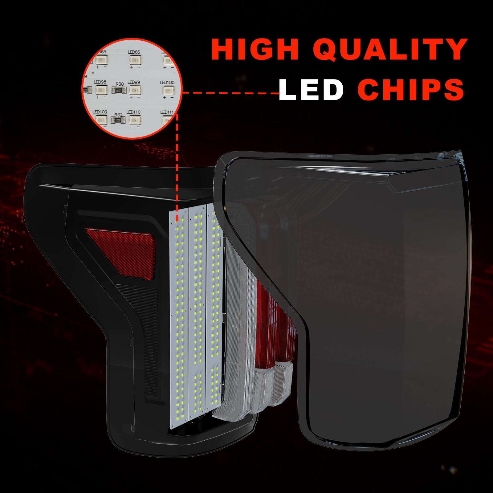 OKSIWA Sequential Led Tail Lights For 2007-2013 Toyota Tundra Starting Animated Rear Lights Assembly