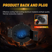 LED Fog Lights for Dodge 2002-2008 Ram 1500, 2003-2009 Ram 2500 3500 Pickup 2004-2006 Durango Upgrade and Modified 1 Pair Led Fog Lamp