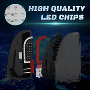 OKSIWA Full Led Tail Lights for Toyota Tacoma 2005-2015 Rear Light Assembly, Turn Signal,Brake Light,Reverse Light Smoked