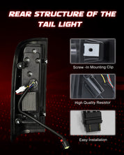 Oksiwa Full LED Tail Lights for Chevrolet Colorado 2015-2022 Rear Light Assembly, Running Lights,Turn Signals, Brake Lights, Reverse Lights, Driver & Passenger Side - Smoked