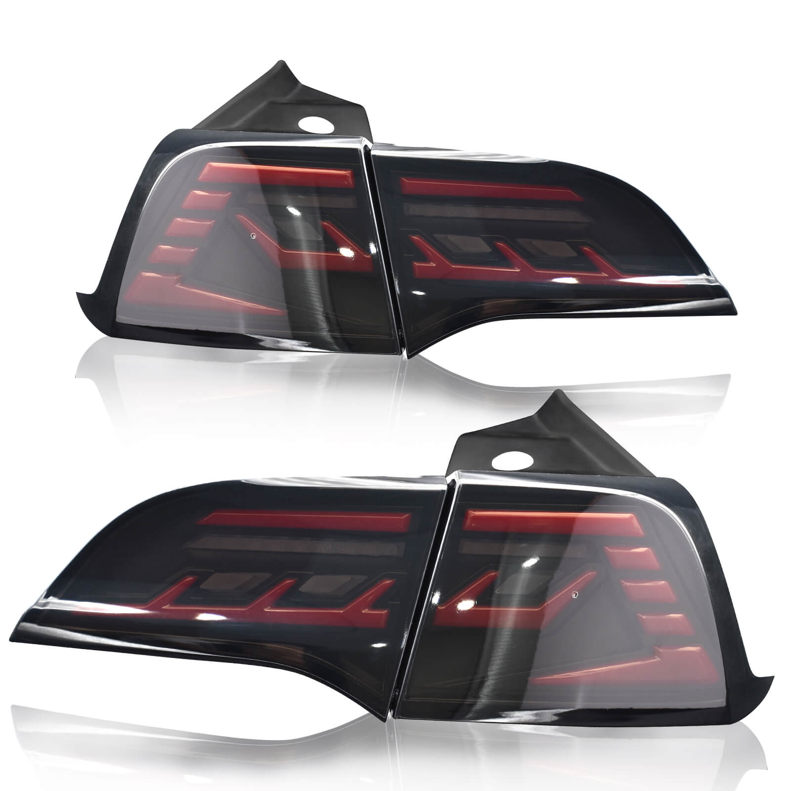 Oksiwa LED Tail Lights for 2017-2022 Tesla Model 3, Model Y with Smoked Lens