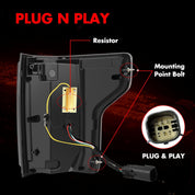 OKSIWA Sequential Full Led tail lights for Ford F150 2015-2020 Starting Animated Rear Light Assembly, Dynamic Turn Signal,Brake Light,Reverse Light Smoked