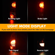 OKSIWA Tail Light with bulbs for 2003-2006 Chevy Silverado, Running Light Turn Signal, Brake, Reverse,Driver and passenger side Rear Taillights With Bulb and Harness,Black Trim