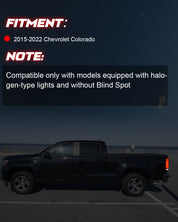 Oksiwa Full LED Tail Lights for Chevrolet Colorado 2015-2022 Rear Light Assembly, Running Lights,Turn Signals, Brake Lights, Reverse Lights, Driver & Passenger Side - Smoked
