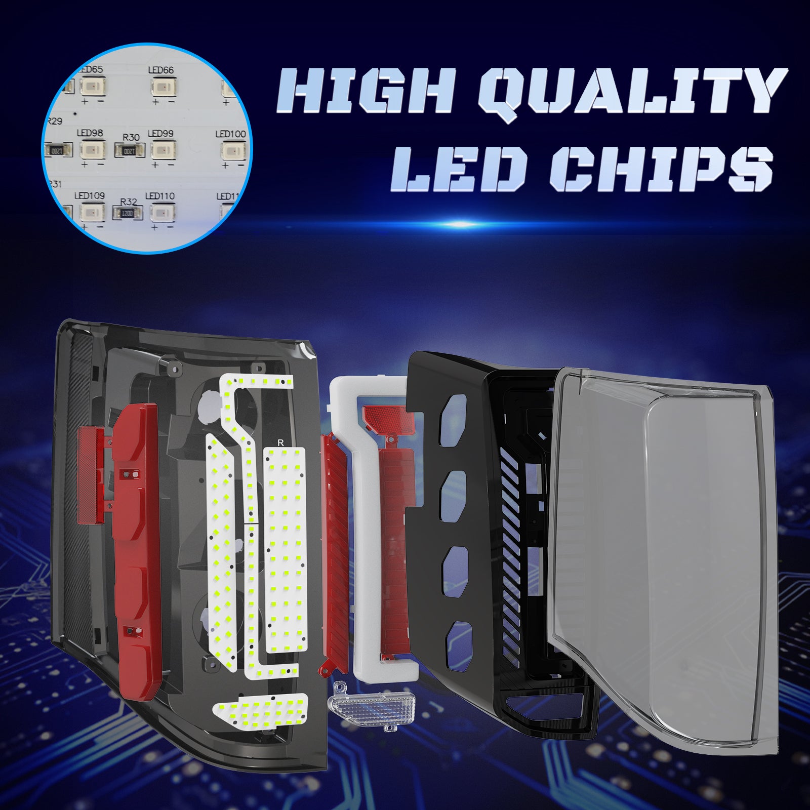 OKSIWA Sequential Full Led Tail Light Compatible with 2011-2020 Dodge Grand Caravan & Ram C/V Starting Animated, Dynamic Turn Signal,Brake Light,Reverse Light Smoked Rear Light Assembly
