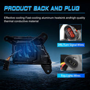 OKSIWA Black Lens with DRL Led Fog Lights Compatible with 2019-2023 Chevrolet Silverado 1500 2500HD 3500HD Upgrade and Modified 1 Pair Led Fog Lamp, Fog Light Assembly, Black B with DRL
