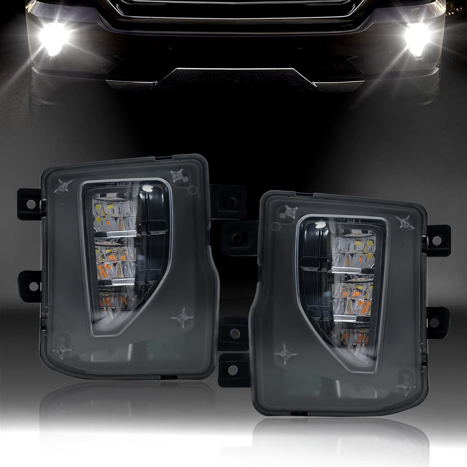 OKSIWA Led Fog Lights for 2016 2017 2018 Chevy Silverado 1500, 1 Pair Fog Lamps