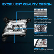 OKSIWA Clear Lens Led Fog Lights Compatible with 2019 2020 2021 2022 2023 Chevrolet Silverado 1500 2500HD 3500HD Upgrade and Modified 1 Pair Led Fog Lamp, Fog Light Assembly,Clear