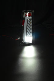 OKSIWA Transparent Full Led Tail Lights Fit for 1988-1999 Chevy GMC C/K Pickup Truck Silverado Tahoe Suburban Sierra Yukon Dynamic Turn Signal Brake Light Reverse Light Starting Animated Rear Light Assembly