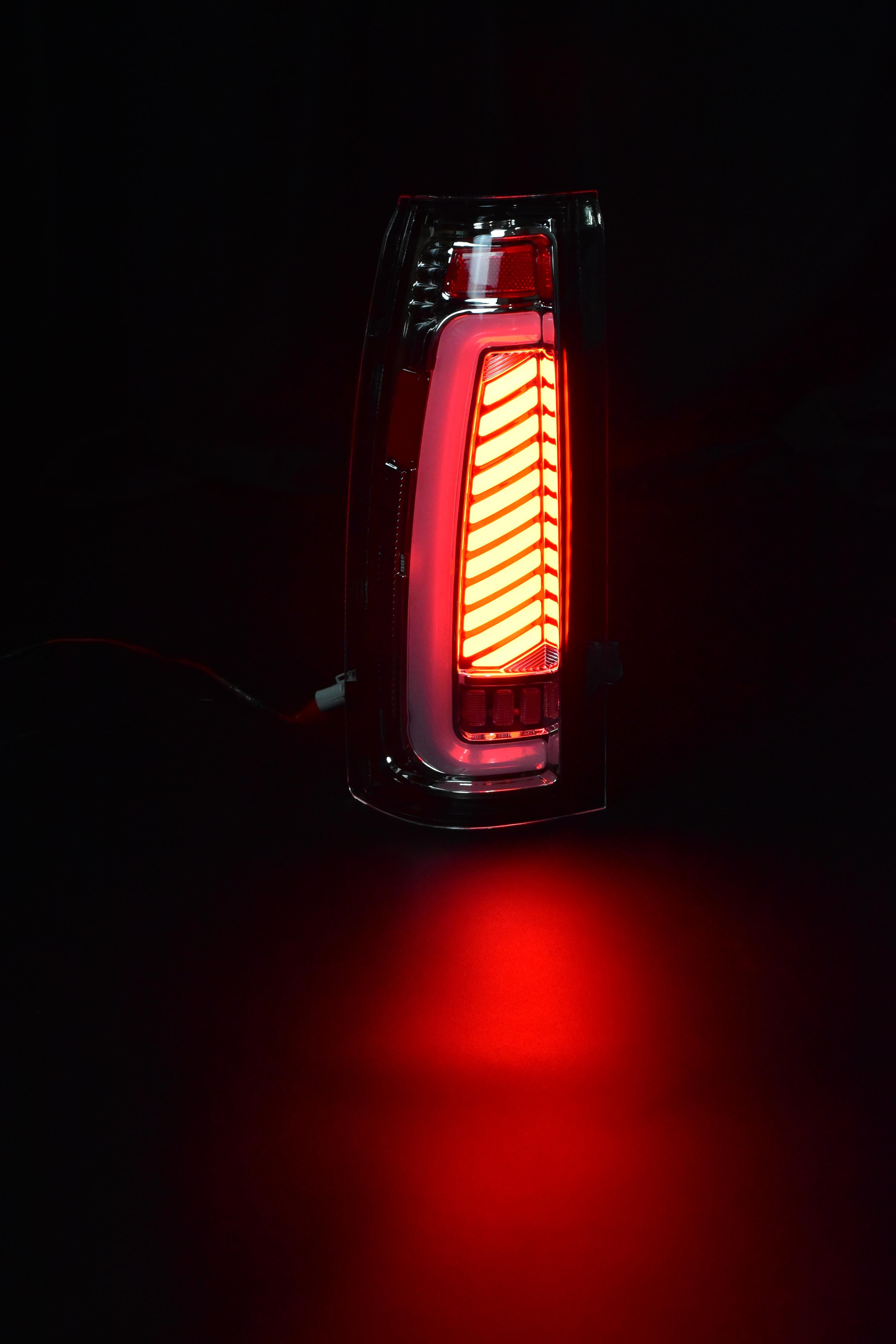 OKSIWA Transparent Full Led Tail Lights Fit for 1988-1999 Chevy GMC C/K Pickup Truck Silverado Tahoe Suburban Sierra Yukon Dynamic Turn Signal Brake Light Reverse Light Starting Animated Rear Light Assembly