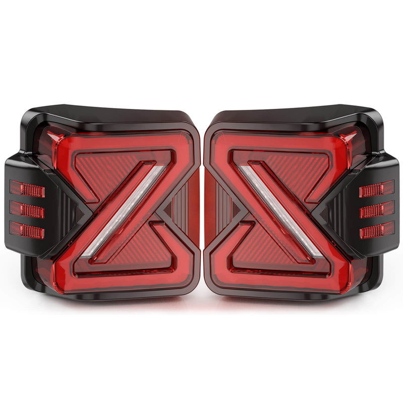 LED Tail Lights with Start-Up Animation for 2007-2018 Jeep Wrangler JK JKU Smoked Lens Plug & Play-11