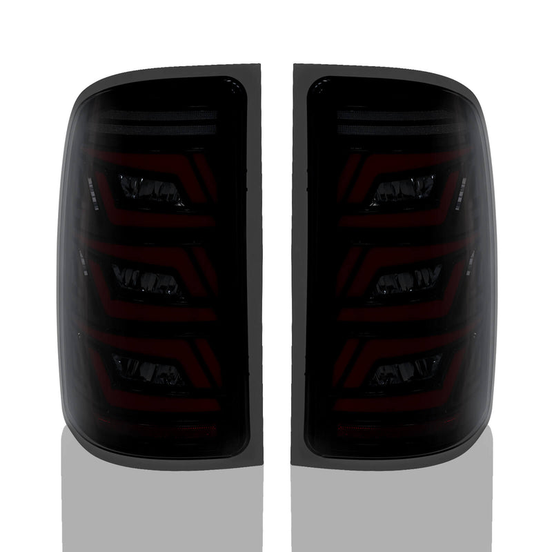 Animated Sequential Smoked LED Tail Lights for 2007-2013 GMC Sierra 1500 2500HD 3500HD Plug & Play-9