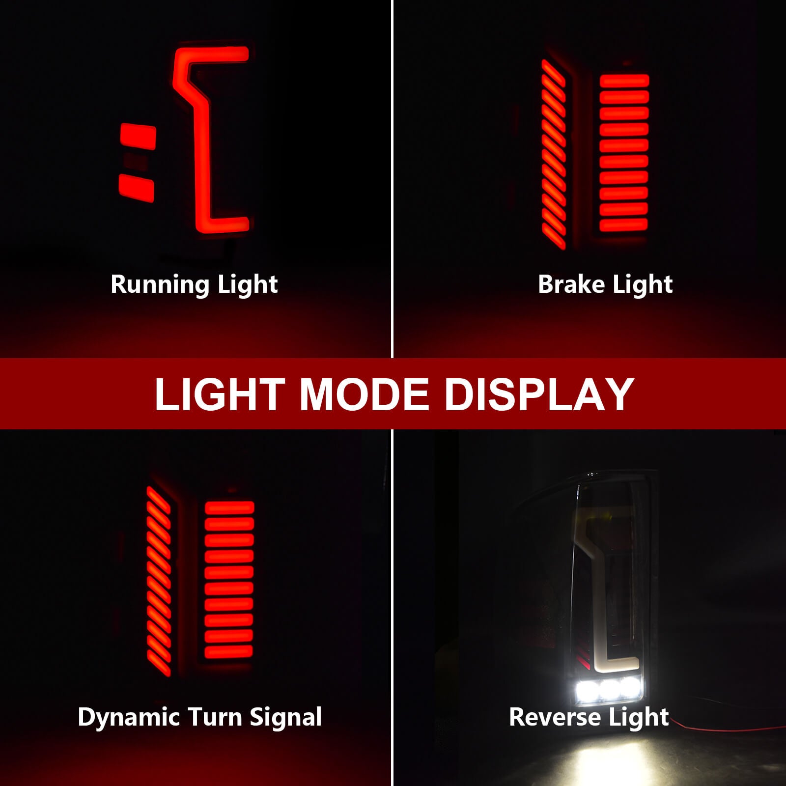 OKSIWA Sequential Led tail lights for 2007-2013 Chevy Silverado 1500 2500HD 3500HD Starting Animated Rear Light Assembly, Dynamic Turn Signal,Brake Light,Reverse Light Smoked-2