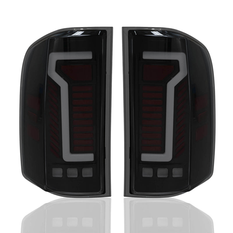 OKSIWA Sequential Led tail lights for 2007-2013 Chevy Silverado 1500 2500HD 3500HD Starting Animated Rear Light Assembly, Dynamic Turn Signal,Brake Light,Reverse Light Smoked-10