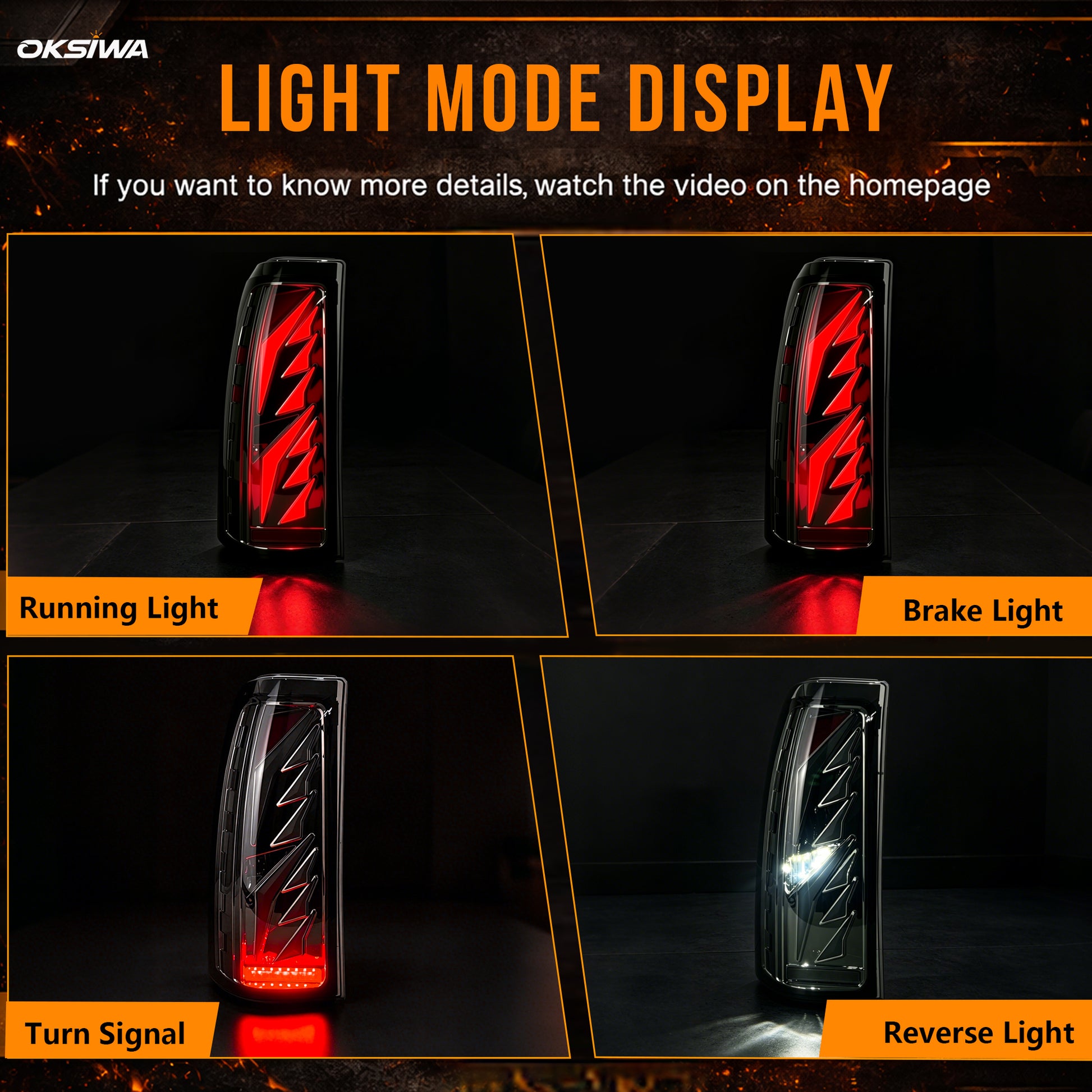 Sequential Smoked LED Tail Lights for 1999-2006 GMC Sierra & 1999-2002 Chevy Silverado Plug & Play Waterproof-2