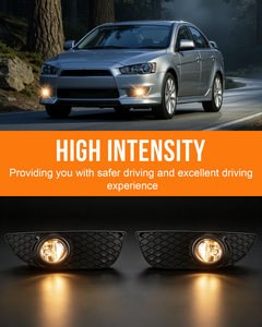 DOT approved Fog Lights Compatible with 2008-2015 Mitsubishi Lancer with Switch & Wiring Harness-2