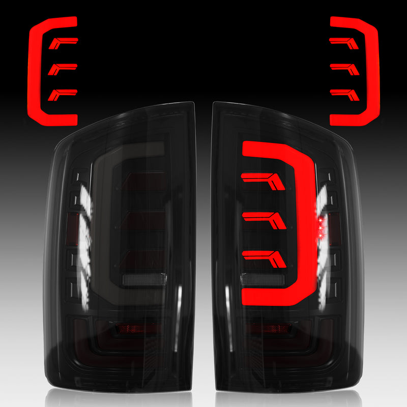 Animated Sequential Smoked LED Tail Lights for 2003-2006 Dodge Ram 1500-3500 Plug & Play-1