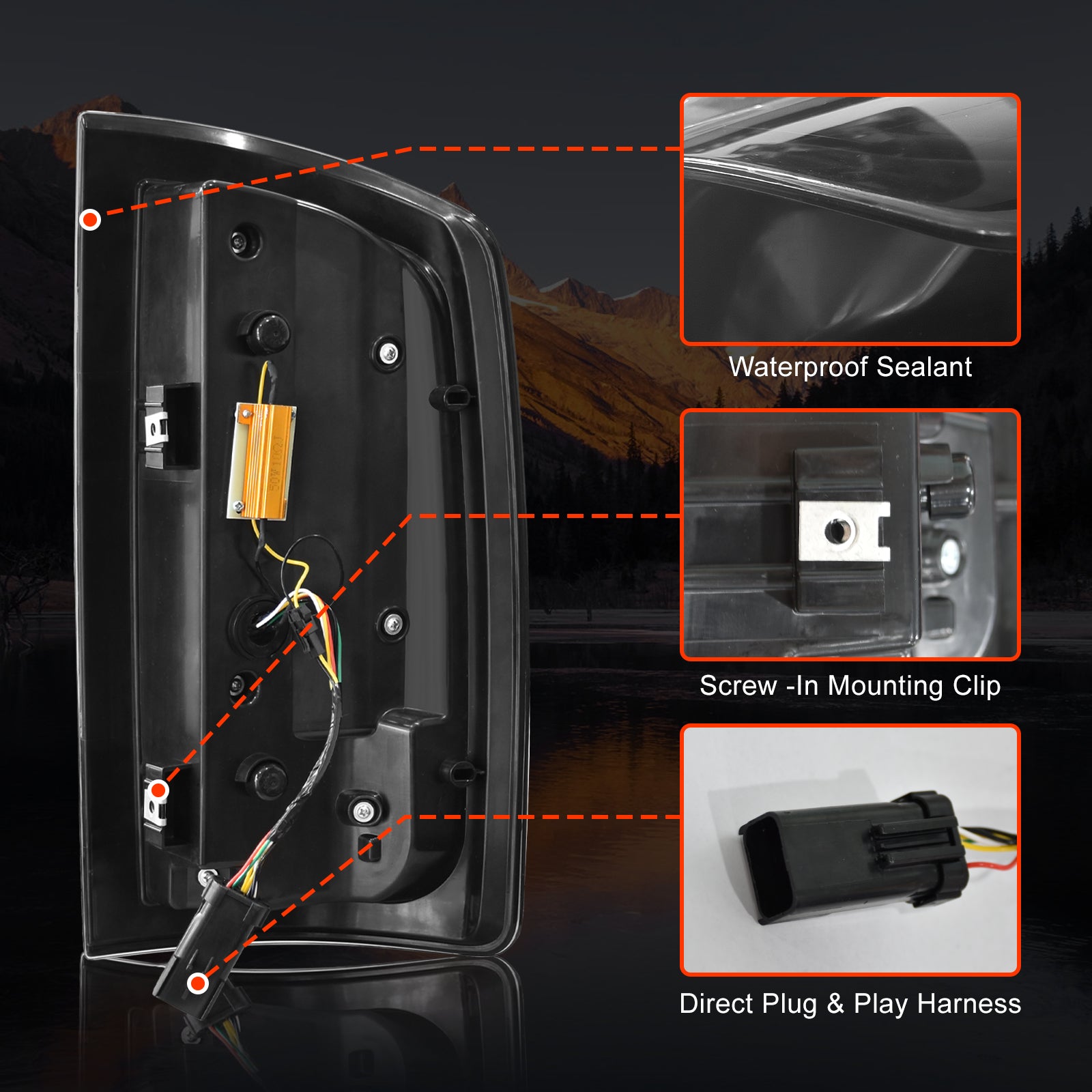 Animated Sequential Smoked LED Tail Lights for 2003-2006 Dodge Ram 1500-3500 Plug & Play-4