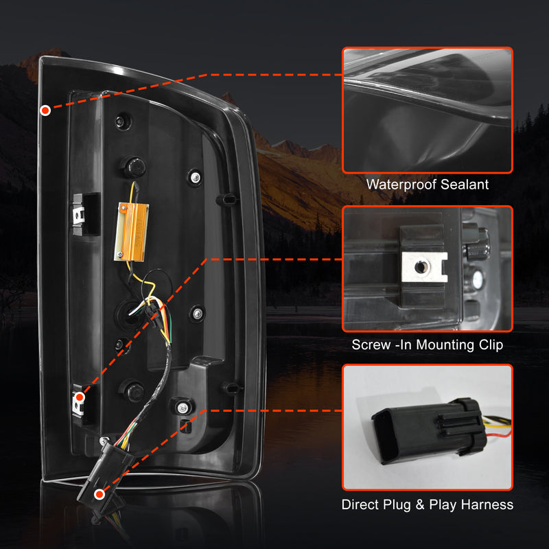 Animated Sequential Smoked LED Tail Lights for 2003-2006 Dodge Ram 1500-3500 Plug & Play-4