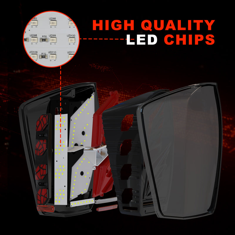 OKSIWA Sequential Full Led tail lights for Tacoma 2016-2023 Dynamic Turn Signal,Brake Light,Reverse Light Smoked Starting Animated Rear Light Assembly-5