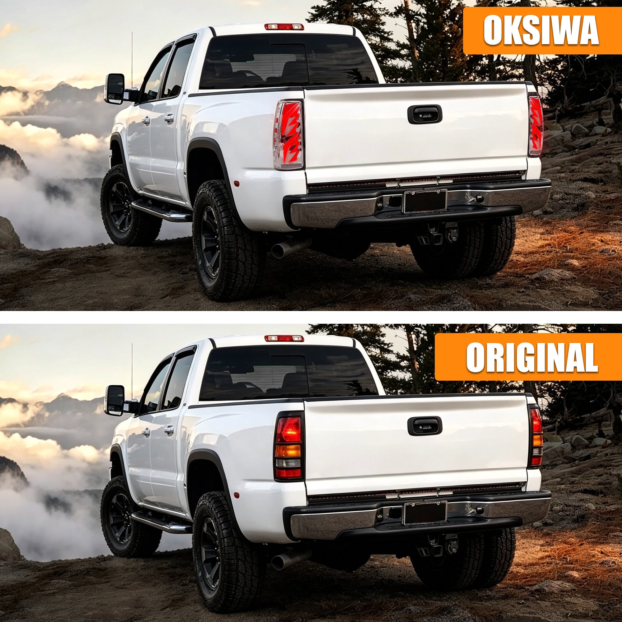 Sequential LED Tail Lights with Startup Animation for 1999-2006 GMC Sierra & 1999-2002 Chevy Silverado Clear Lens Plug & Play-5