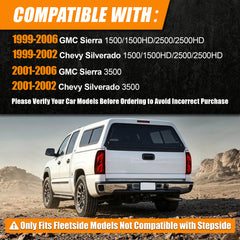 Sequential Smoked LED Tail Lights for 1999-2006 GMC Sierra & 1999-2002 Chevy Silverado Plug & Play Waterproof-3