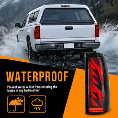 Sequential Smoked LED Tail Lights for 1999-2006 GMC Sierra & 1999-2002 Chevy Silverado Plug & Play Waterproof-6