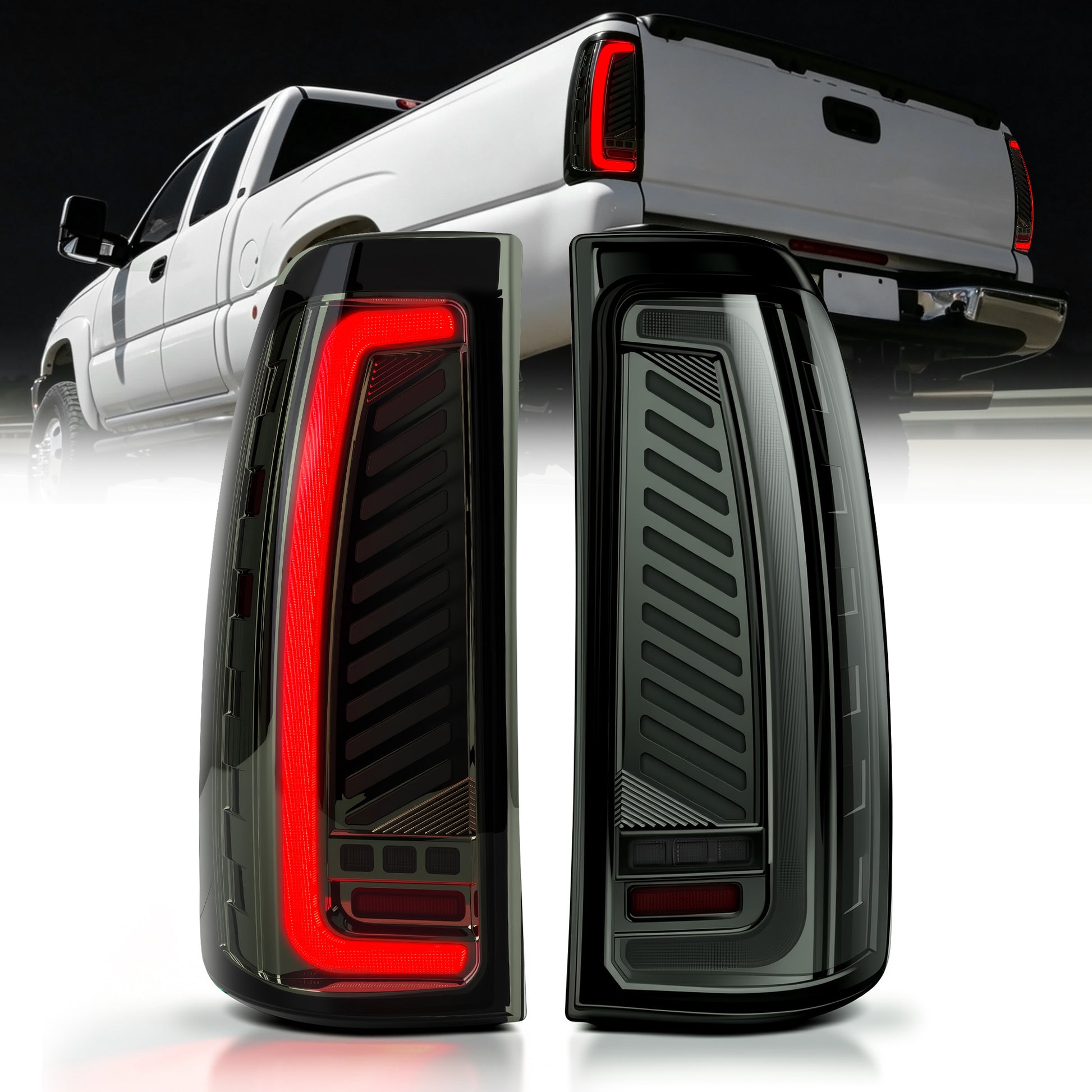 Animated Sequential Smoked LED Tail Lights for 2003-2006 Chevy Silverado Plug & Play-8