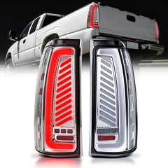 Sequential Clear LED Tail Lights with Startup Animation for 2003-2006 Chevy Silverado Plug & Play Waterproof-7