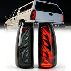 Sequential Smoked LED Tail Lights for 1999-2006 GMC Sierra & 1999-2002 Chevy Silverado Plug & Play Waterproof-7