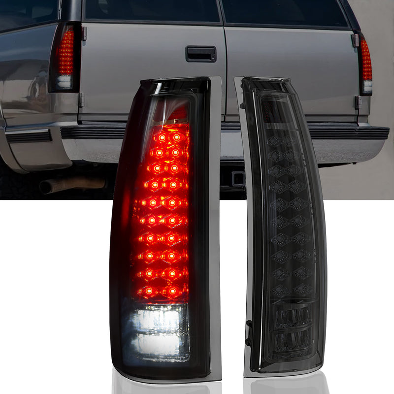 Led Tail Lights for 1988-1998 Chevy GMC C/K Sierra, 92-99 Suburban Yukon, 95-99 Tahoe,Blazer,Cadillac Escalade Plug & Play-1
