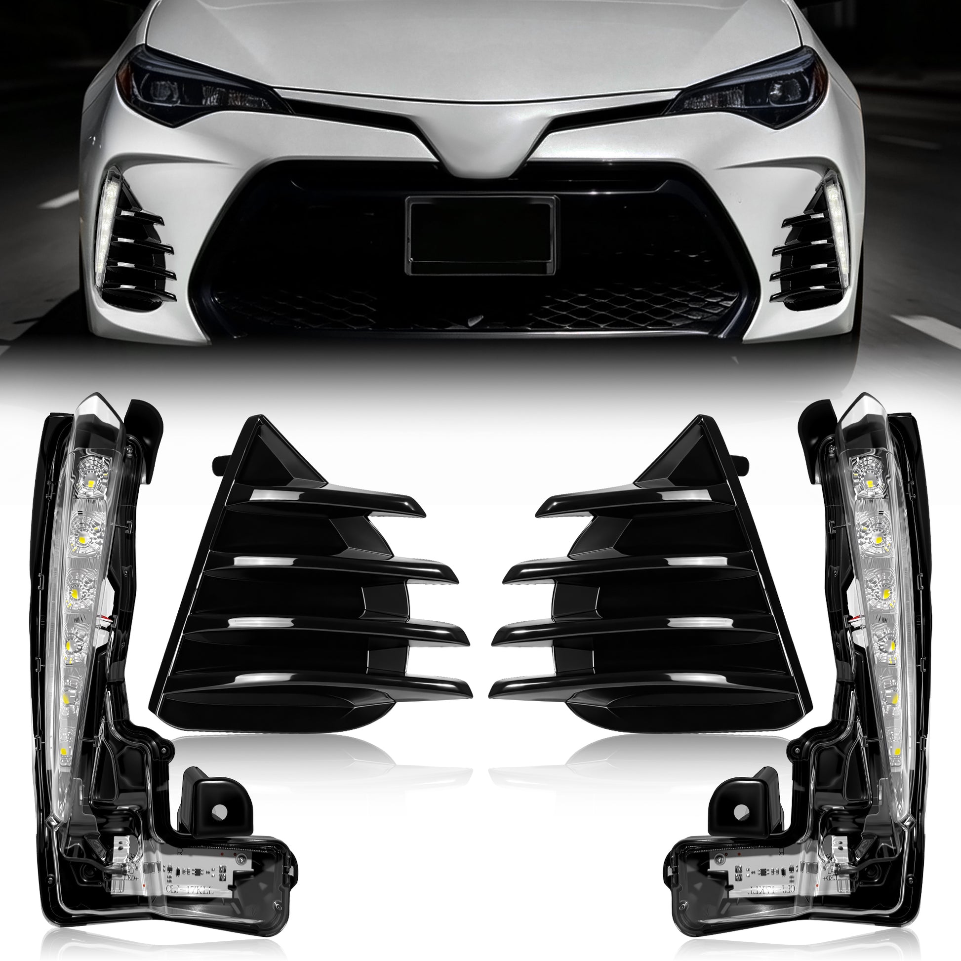 DOT Approved LED Fog Light for 2017–2019 Toyota Corolla SE/XSE, Plug & Play, Waterproof, 1 Pair-1