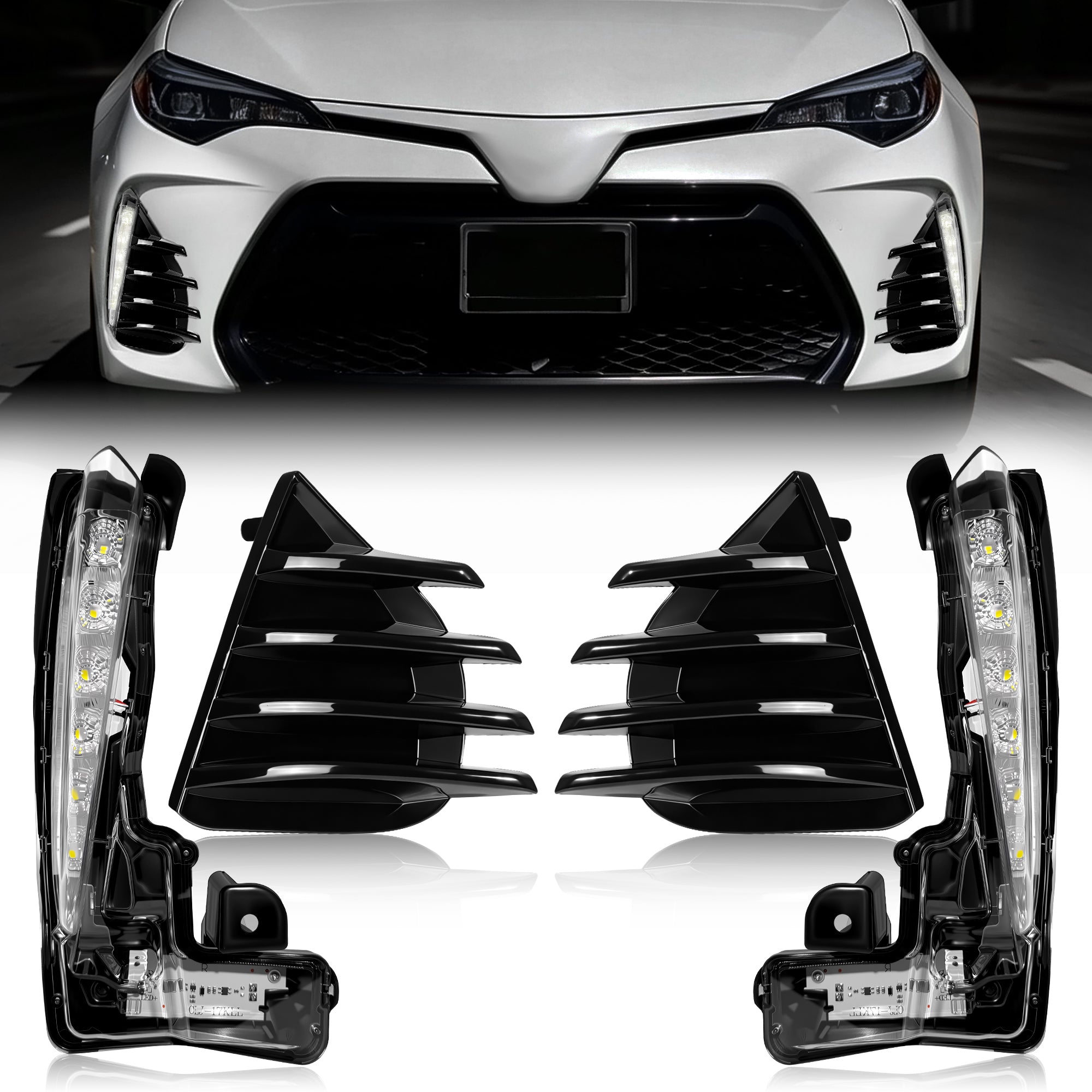 DOT Approved LED Fog Light for 2017–2019 Toyota Corolla SE/XSE, Plug & Play, Waterproof, 1 Pair