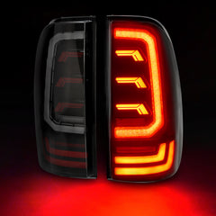 OKSIWA Sequential Full Led Tail Lights for Ford F250 F350 F450 2008-2016 Starting Animated, Dynamic Turn Signal,Brake Light,Reverse Light Smoked Rear Light Assembly-2