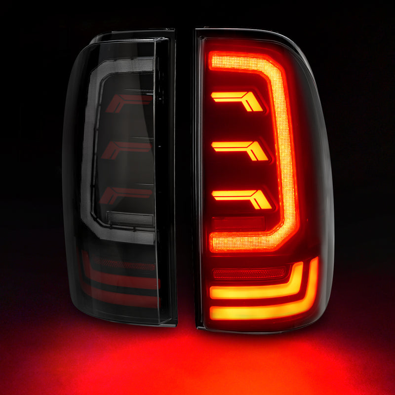 OKSIWA Sequential Full Led Tail Lights for Ford F250 F350 F450 2008-2016 Starting Animated, Dynamic Turn Signal,Brake Light,Reverse Light Smoked Rear Light Assembly-2